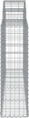 vidaXL - Schanskorven - 4 - st - gewelfd - 200x30x100/120 - cm - ijzer