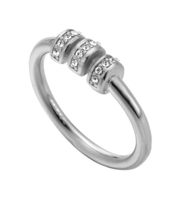 Esprit ESRG003421 - Ring - Minimalistisch - Zilverkleurig staal met zirkonia - Ringmaat 17.00 mm (maat 53)