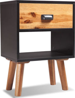 vidaXL - Nachtkastje - 40x30x57 - cm - massief - acaciahout