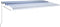 vidaXL - Luifel - automatisch - met - LED - en - windsensor - 600x350 - cm - blauw - wit
