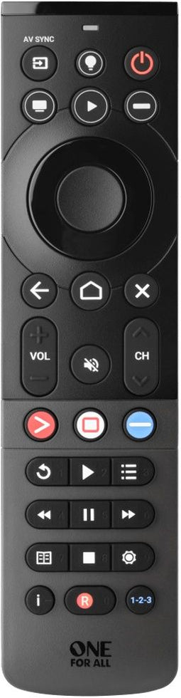 One For All URC 7945 - Smart Streamer Afstandsbediening - Volledig verlicht - Zwart