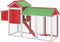 vidaXL - Kippenhok - 193x65x117 - cm - massief - grenenhout - rood