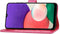 iMoshion Hoesje Geschikt voor Samsung Galaxy A22 (5G) Hoesje Met Pasjeshouder - iMoshion Klavertje Bloemen Bookcase - Fuchsia