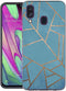 iMoshion Hoesje Geschikt voor Samsung Galaxy A40 Hoesje Siliconen - iMoshion Design hoesje - Blauw / Meerkleurig / Goud / Blue Graphic