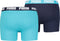 Puma Basic Boxer - Boxershorts - Aansluitende pasvorm - Aqua en blauw (2 stuks)