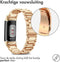 imoshion Fitbit Charge 6/5 - Stalen bandje met vlindersluiting - Rosé goud