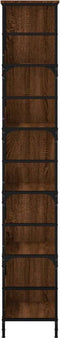 vidaXL - Boekenrek - 78,5x33x188,5 - cm - bewerkt - hout - bruin - eikenkleur