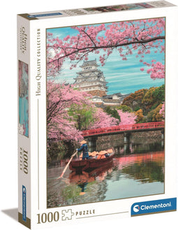 Clementoni - Puzzel - 1000 Stukjes - Kasteel Himeji in de Lente - Puzzel Voor Volwassenen - High Quality Collection
