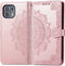 iMoshion Hoesje Geschikt voor Motorola Edge 20 Lite Hoesje Met Pasjeshouder - iMoshion Mandala Bookcase - Rosé Goud