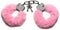 Master Series - Handboeien - Cuffed In Fur - Metalen Handboeien met kunstwollen bekleding - Roze