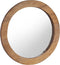 vidaXL - Wandspiegel - rond - 60 - cm - teakhout