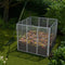Juskys Compostbak - Metalen Tuincompostbak - 450L - Zilver
