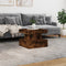vidaXL - Salontafel - met - metalen - poten - 50x50x40 - cm - gerookt - eikenkleurig