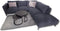 HSM Collection - Sierkussen - 35x55 - Lichtgrijs - Velvet/katoen