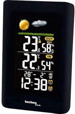 Digitale thermometer / hygrometer Weerstation met Buitensensor - Technoline WS 6447