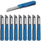 Solingen Schilmesje - RVS Glad 16 cm - Robuust Handvat Blauw (10 stuks)