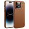 Accezz MagSafe Leather Backcover - Soft case - Krasbestendig - Bruin (iPhone 14 Pro Max)