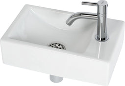 Plieger Austin - Fonteinset Toilet - Incl. Fonteinkraan en Sifon - Wit Keramiek