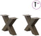 vidaXL - Salontafelpoten - 2 - st - X-vormig - 50x(30-31) - cm - staal - naturel