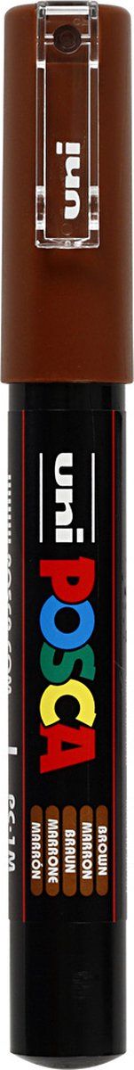 Verfstift posca pc1mc ef bruin