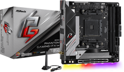 ASRock B550 Phantom Gaming-ITX/ax - Mini-ITX Moederbord - AM4 Socket - 2x DDR4 - Wi-Fi 6 (802.11ax) - 2.5Gbps Ethernet