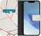 iMoshion Hoesje Geschikt voor iPhone 14 Hoesje Met Pasjeshouder - iMoshion Design Softcase Bookcase - Wit / White Graphic