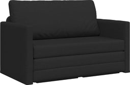 vidaXL - Vloersofa - Bed - 2-in-1 - Zwart - 124x71x78 - cm - Stof
