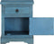 vidaXL - Nachtkastje - 40x30x50 - cm - massief - mangohout - blauw