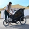 Deryan Luxe Fietskar - 3-in-1 Fietskar Hardloopkinderwagen - Zwart
