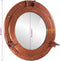 vidaXL - Wandspiegel - patrijspoort - Ø38 - cm aluminium - en - glas