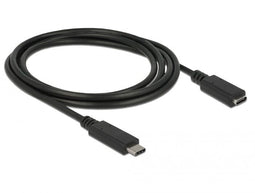 Delock 85534 - USB-C naar USB-C verlengkabel - USB3.2 tot 10 Gbit/s - 4K 60Hz - Zwart