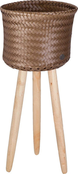 Handed By Up High - Plantenstandaard - Rond - Goud - Diameter 26 cm - Hoogte 60 cm