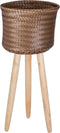 Handed By Up High - Plantenstandaard - Rond - Goud - Diameter 26 cm - Hoogte 60 cm