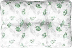 vidaXL - Palletkussen - bladpatroon - 60x40x12 - cm - stof