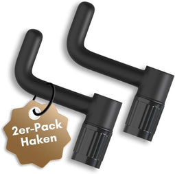 LOBUX® - Extra haken voor kapstokken - 10kg belastbaar - zwart