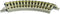 Z Rokuhan rails (met ballastbed) 7297018 Gebogen rails 45 ° 70 mm 4 stuk(s)