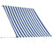 vidaXL - Luifel - uittrekbaar - 150x150 - cm - blauw - en - wit
