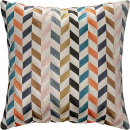 Atmooz - Kussen Katori Mandarin - Woonkamer - Zetel / Bank - 45cm x 45cm - Velvet Straight Match patroon - Sierkussen