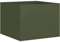 vidaXL - Plantenbak - 40x40x30 - cm - staal - olijfgroen