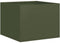 vidaXL - Plantenbak - 40x40x30 - cm - staal - olijfgroen