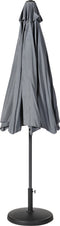 SenS-Line - Parasol Salou Stokparasol - Ø300 cm - 8-ribs- Polyester - Antraciet - Zonder Parsolvoet