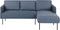 VERRAN - Hoekbank - Blauw - Linkerzijde - 194 cm - Polyester