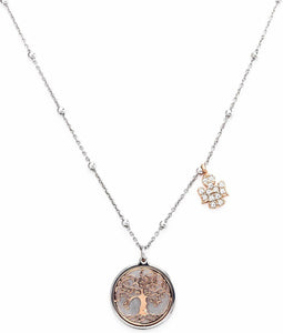 Amen Dames Ketting 925 sterling zilveren 13 Zirconia One Size 88160045