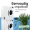 Bodo® SK57W - Stapelkit Wasmachine Droger - Handdoekhouder en Plank - Wit