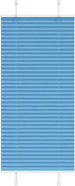 vidaXL - Plissé - rolgordijn - 65x100 - cm - stofbreedte - 64,4 - cm - polyester - blauw