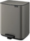 Brabantia Bo Pedaalemmer - 12 liter - Soft-close - Platinum