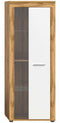 Furnilux Jam - Vitrinekast - 35x60x159cm - Wit eiken