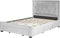 LIEVIN - Bed met opbergruimte - Lichtgrijs - 140 x 200 cm - Fluweel