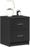 vidaXL - Nachtkastje - met - 2 - lades - 40x36x50 - cm - zwart