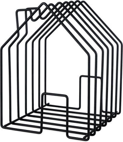 Balvi Tijdschrifthouder Huis 28 X 23 Cm Staal Zwart